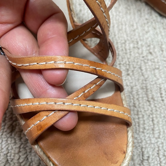L.K. Bennett Tan leather wedges - Picture 2 of 7